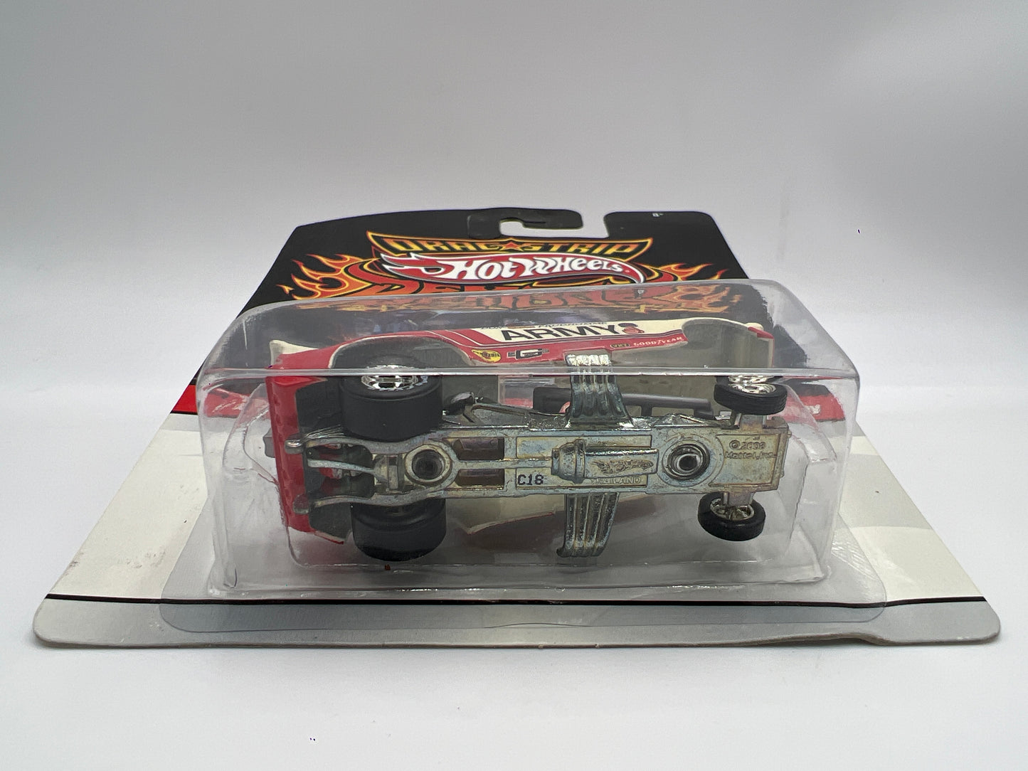 Hot Wheels Drag Strip Demons #6 75 Chevy Monza F/C Snake/Army W/Protector