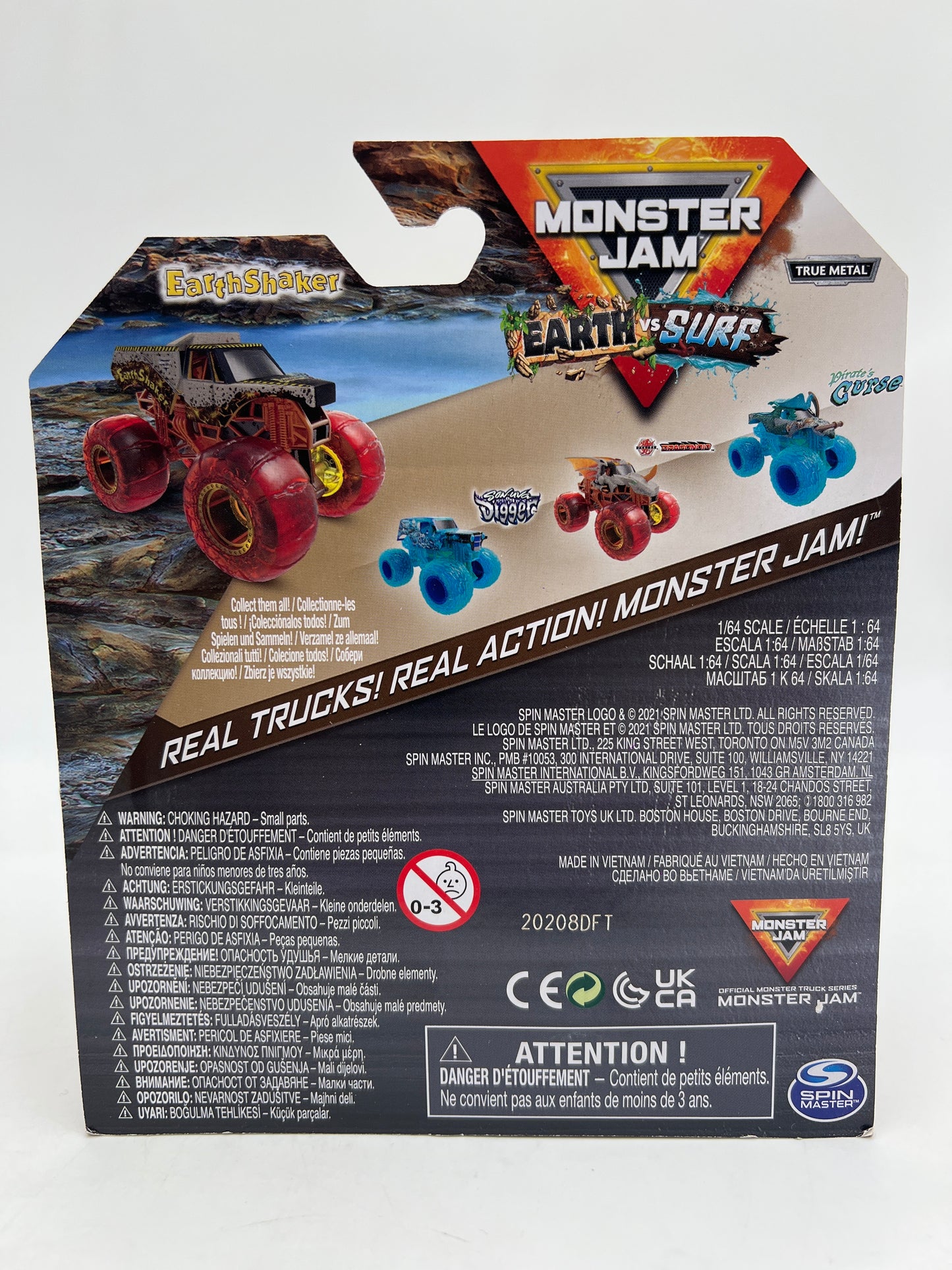 Monster Jam Walmart Exclusive Series 1 Earth vs Surf Earthshaker