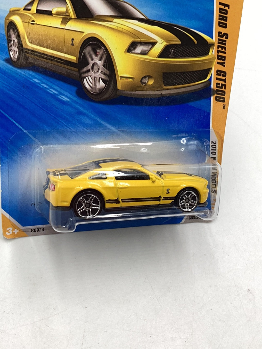 2010 Hot wheels #9 10 Ford Shelby GT500 yellow 24F