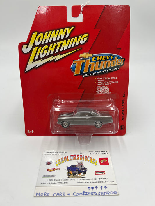 Johnny Lightning White Lightning Chase Chevy Thunder #27 1966 Chevy Nova SS Silver