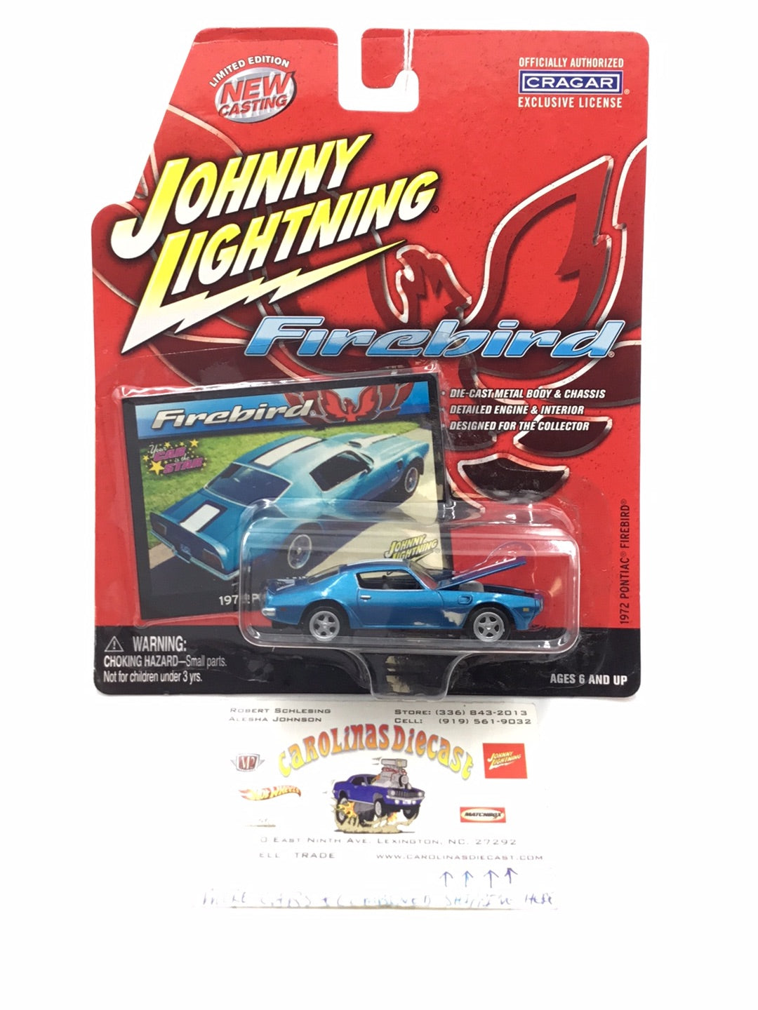 JOHNNY LIGHTNING 1972 Pontiac Firebird PP3
