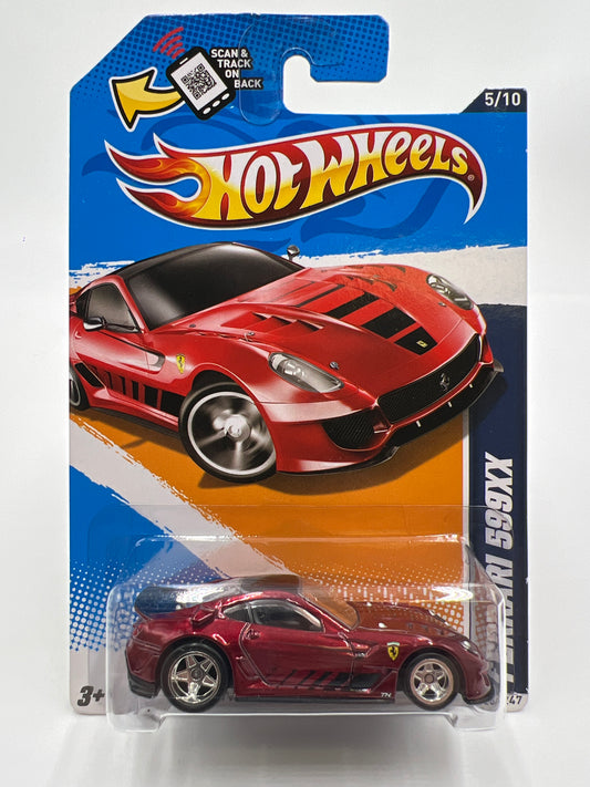 2012 Hot Wheels Super Treasure Hunt #125 Ferrari 599XX Red W/ Protector VHTF