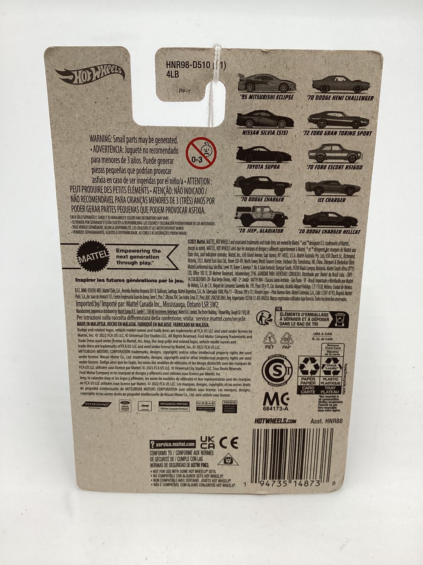 2023 Hot Wheels Fast & Furious Series 1 #8 Ice Charger Gray 71B