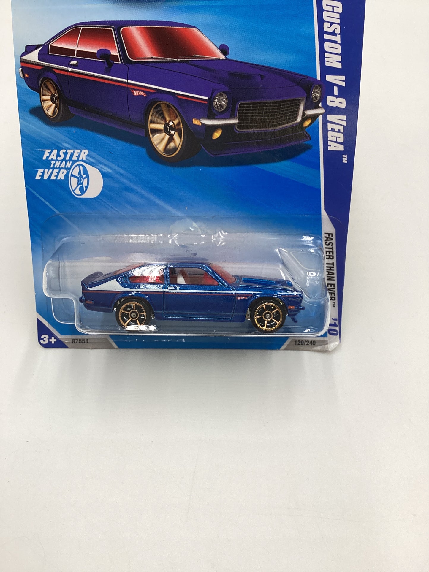 2010 Hot wheels FTE #129 Blue Custom V-8 Vega  Fast Than Ever 3B