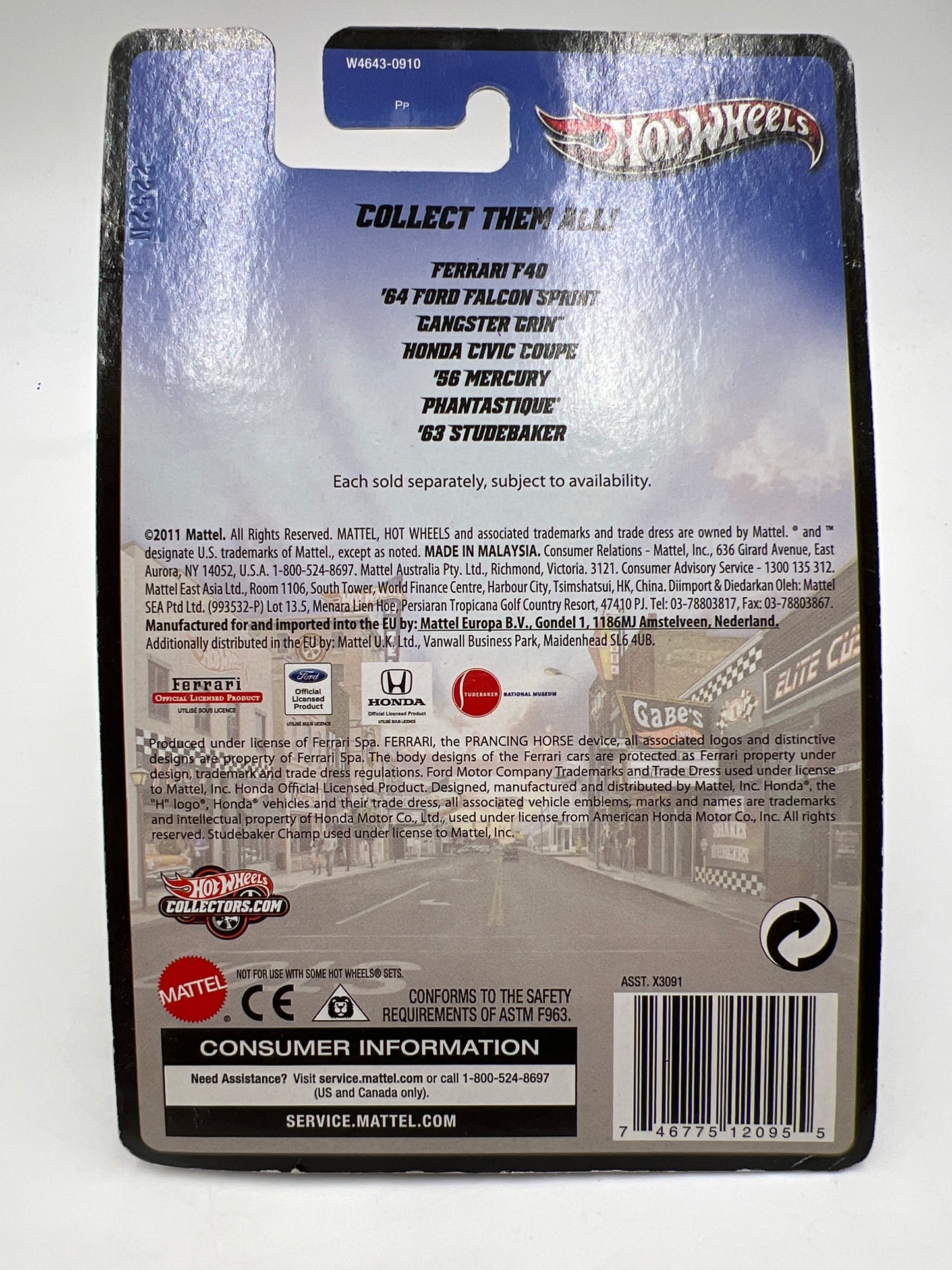 Hot Wheels Boulevard Underdogs 64 Ford Falcon Sprint Blue W/Protector #1