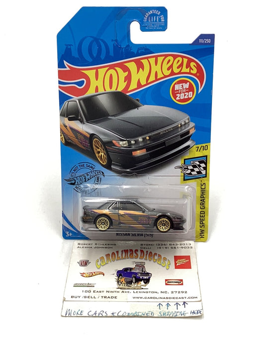 2020 hot wheels #111 Nissan Silvia (S13) grey 85A