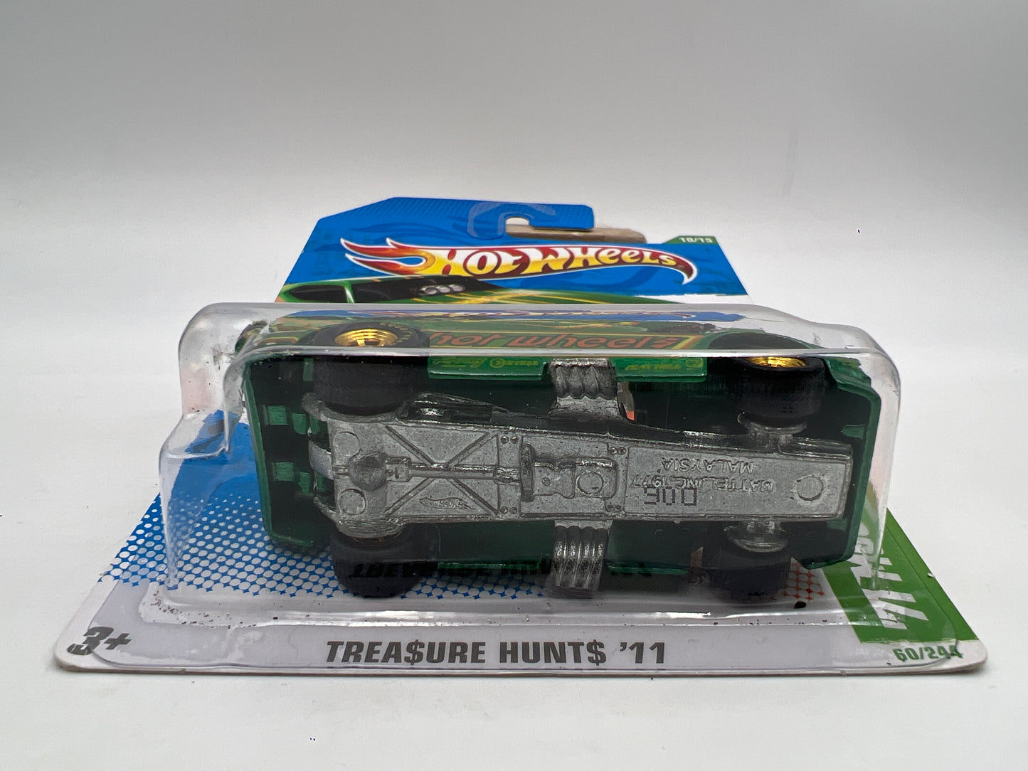 2011 Hot Wheels Super Treasure Hunt #60 71 Mustang Funny Car Green W/Protector