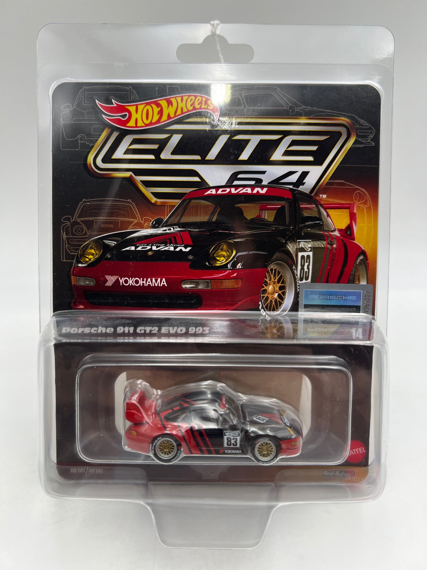 2025 Hot Wheels RLC Elite 64 #14 Advan Porsche 911 GT2 Evo 993 W/Protector