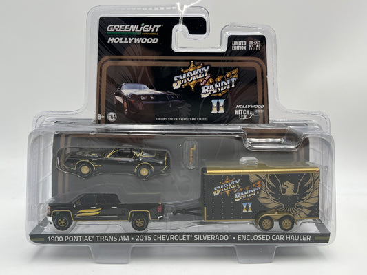 Greenlight Hollywood Hitch & Tow Smokey & The Bandit II 1980 Pontiac Trans Am & 2015 Silverado