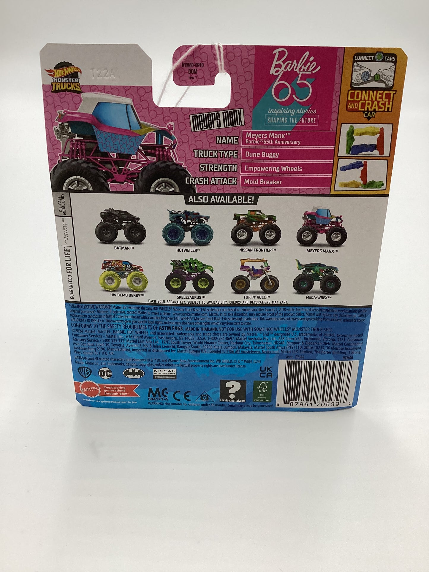 2024 Hot wheels Monster Trucks Freestyle Wreckers #8 Meyers Manx Barbie Pink 132A