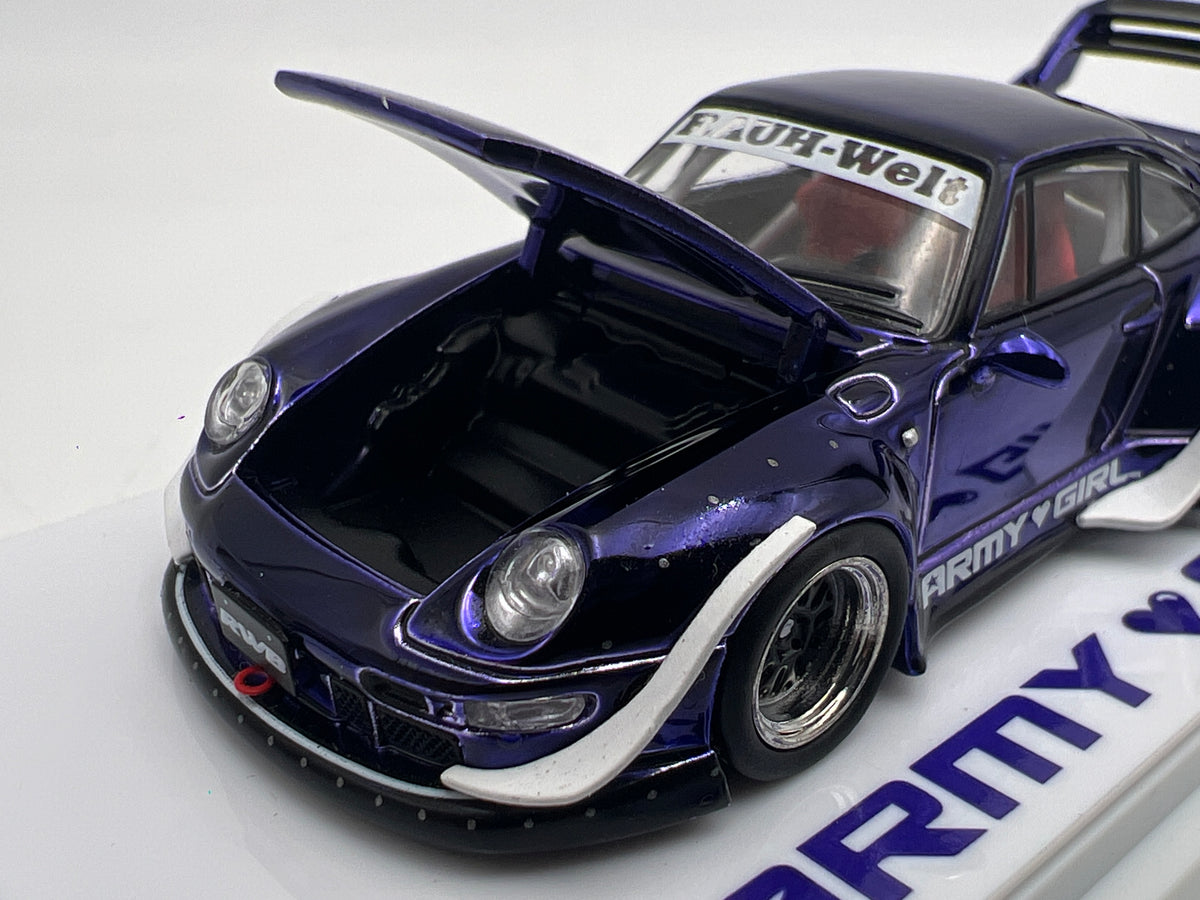 Almost Real Kaizo #29 CHASE Porsche RWB 993 Army Girl Purple Chrome