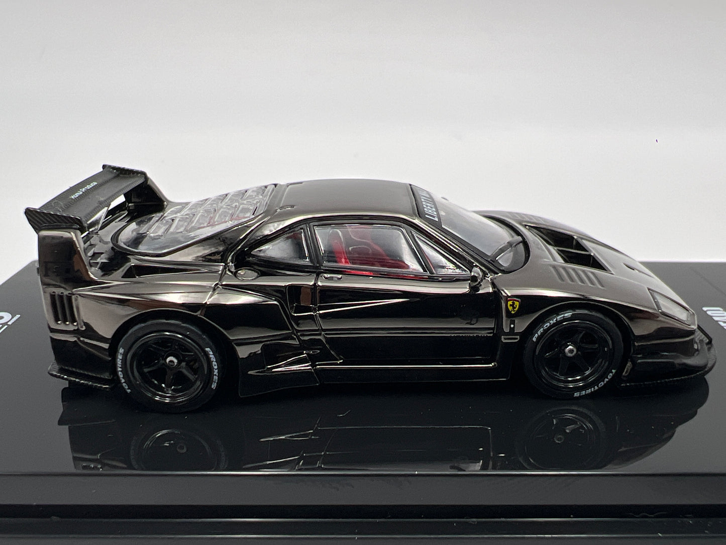 Inno64 Models 1/64 Scale Liberty Walk Ferrari F40 Chrome Black
