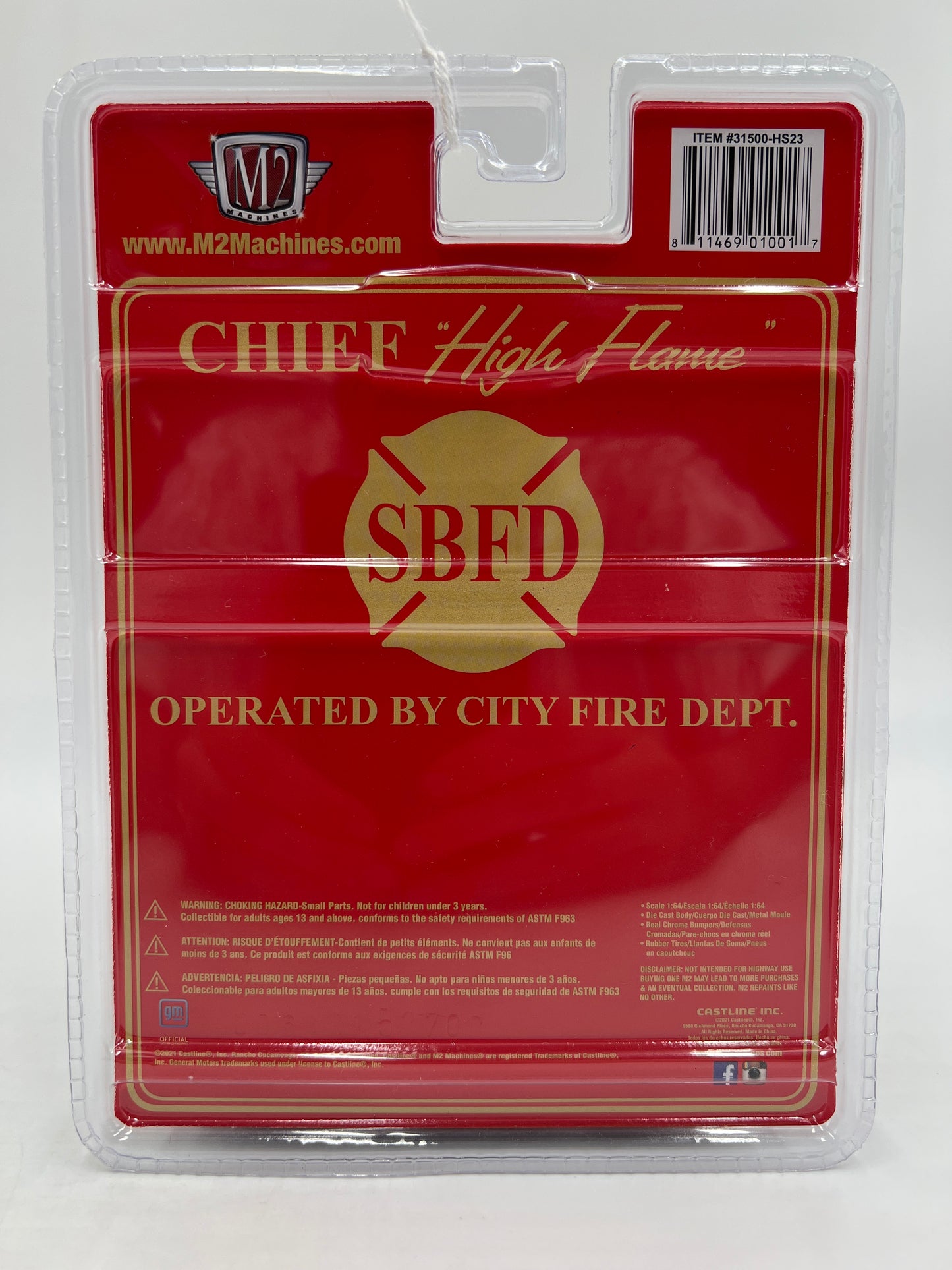 M2 Machines SBFD Chief High Flame 1976 Chevrolet Scottsdale 4x4 Red HS23 197B