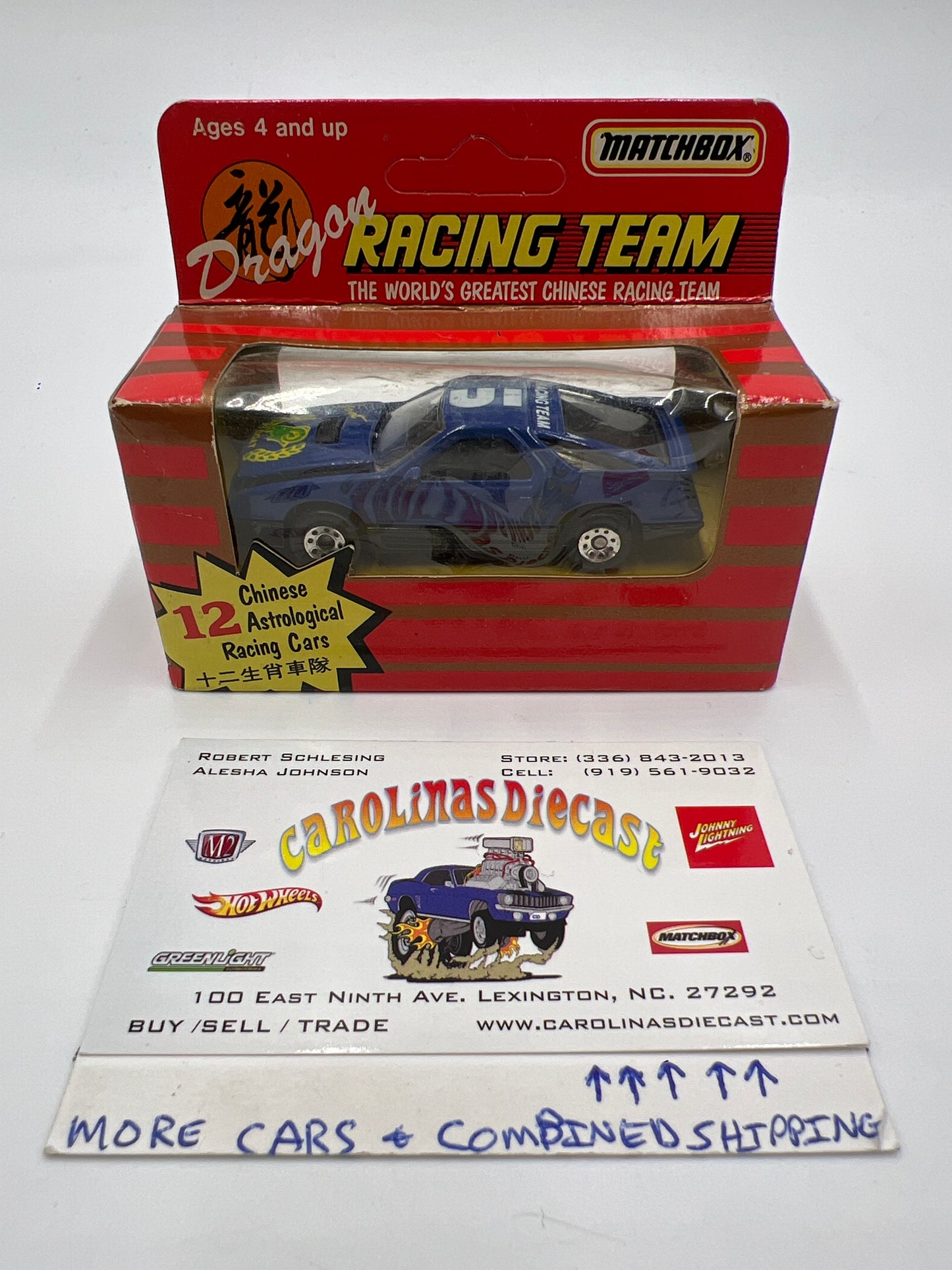 Matchbox Dragon Racing Team Unpunched 1984 Dodge Daytona Turbo Z #5 Goat Blue