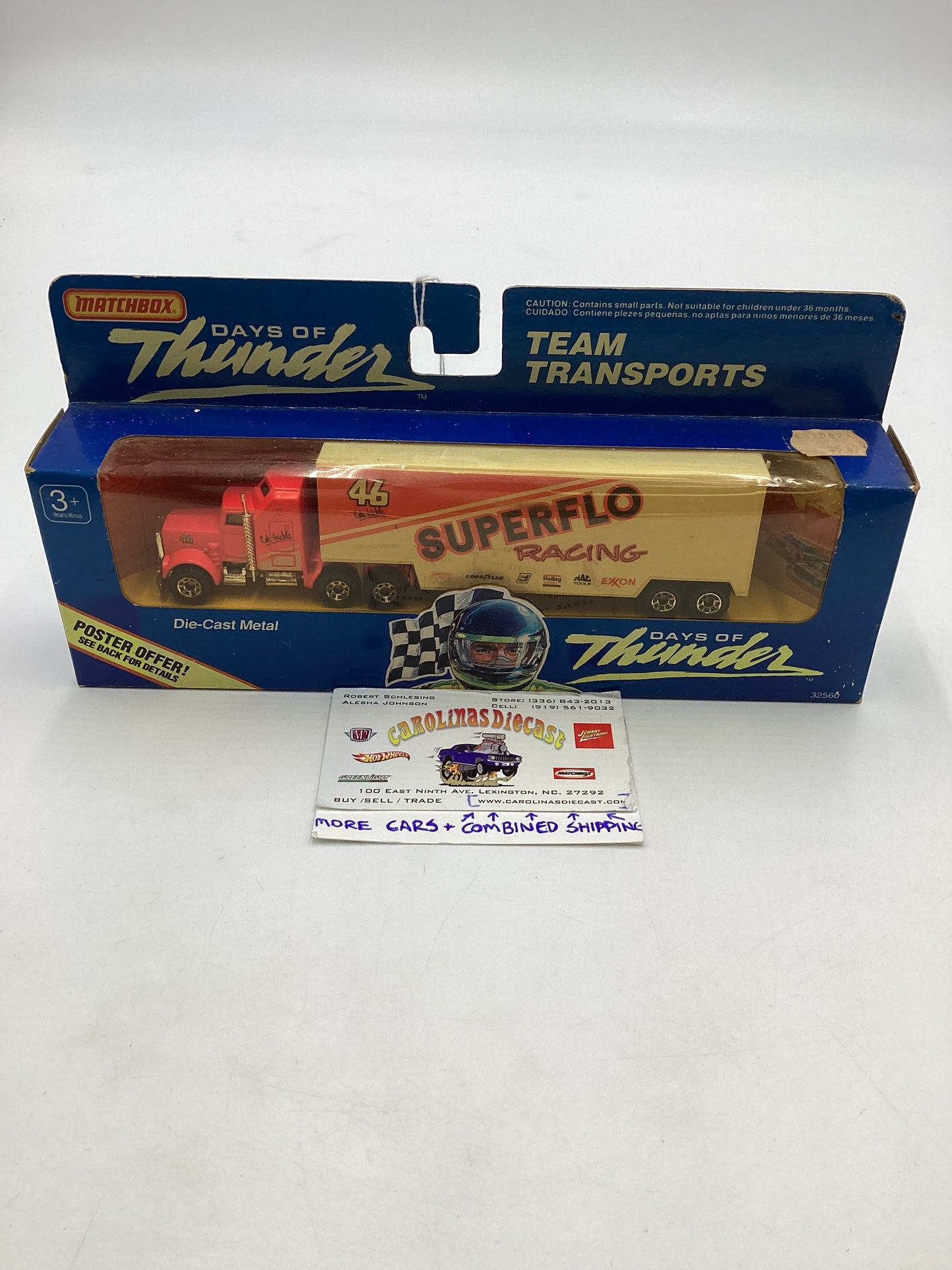 Matchbox Days of Thunder #32560 Team Transports Superflo Racing SR