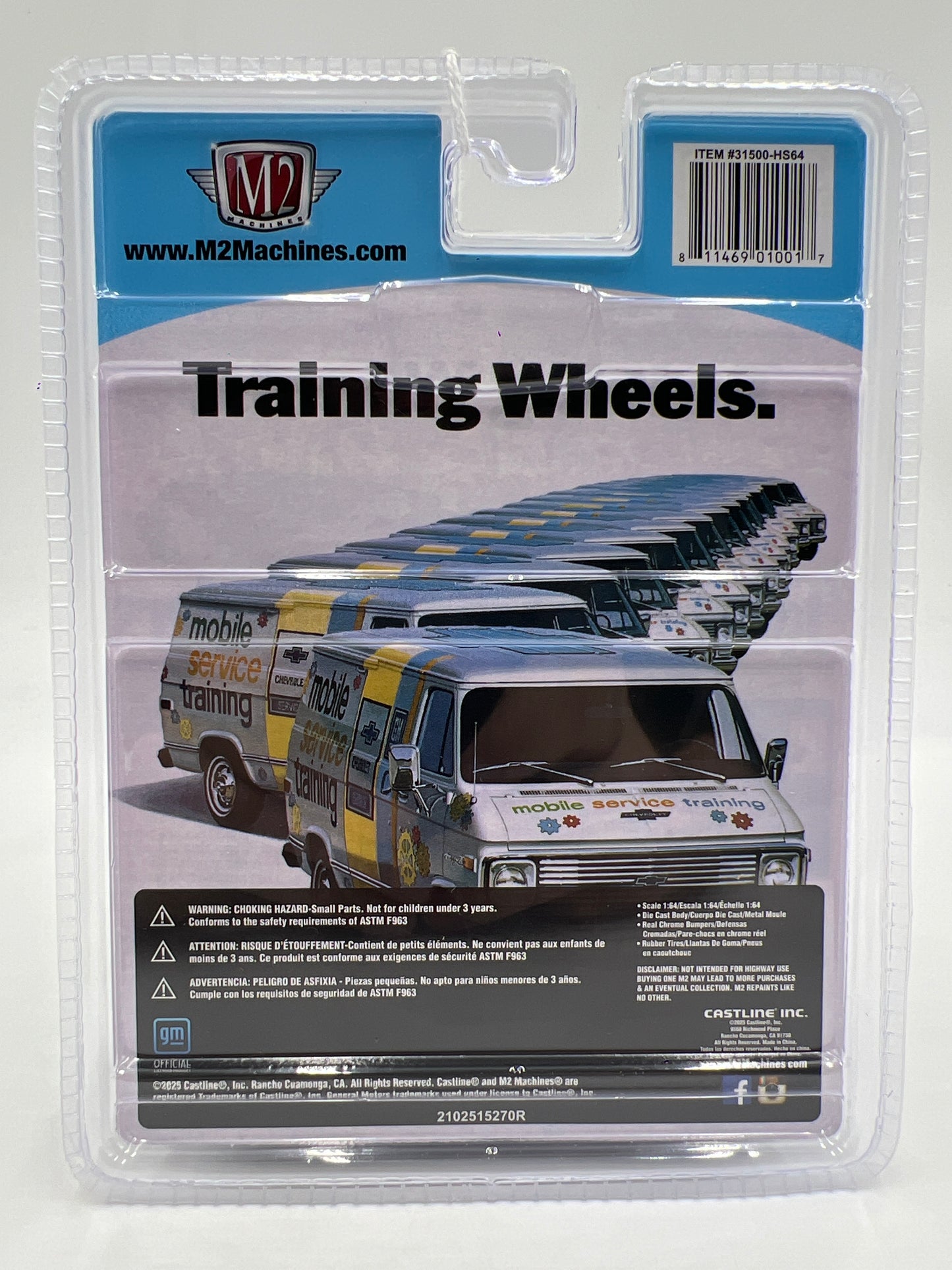 M2 Machines Hobby Exclusive Training Wheels 1972 Chevrolet Van G10 HS64 205C