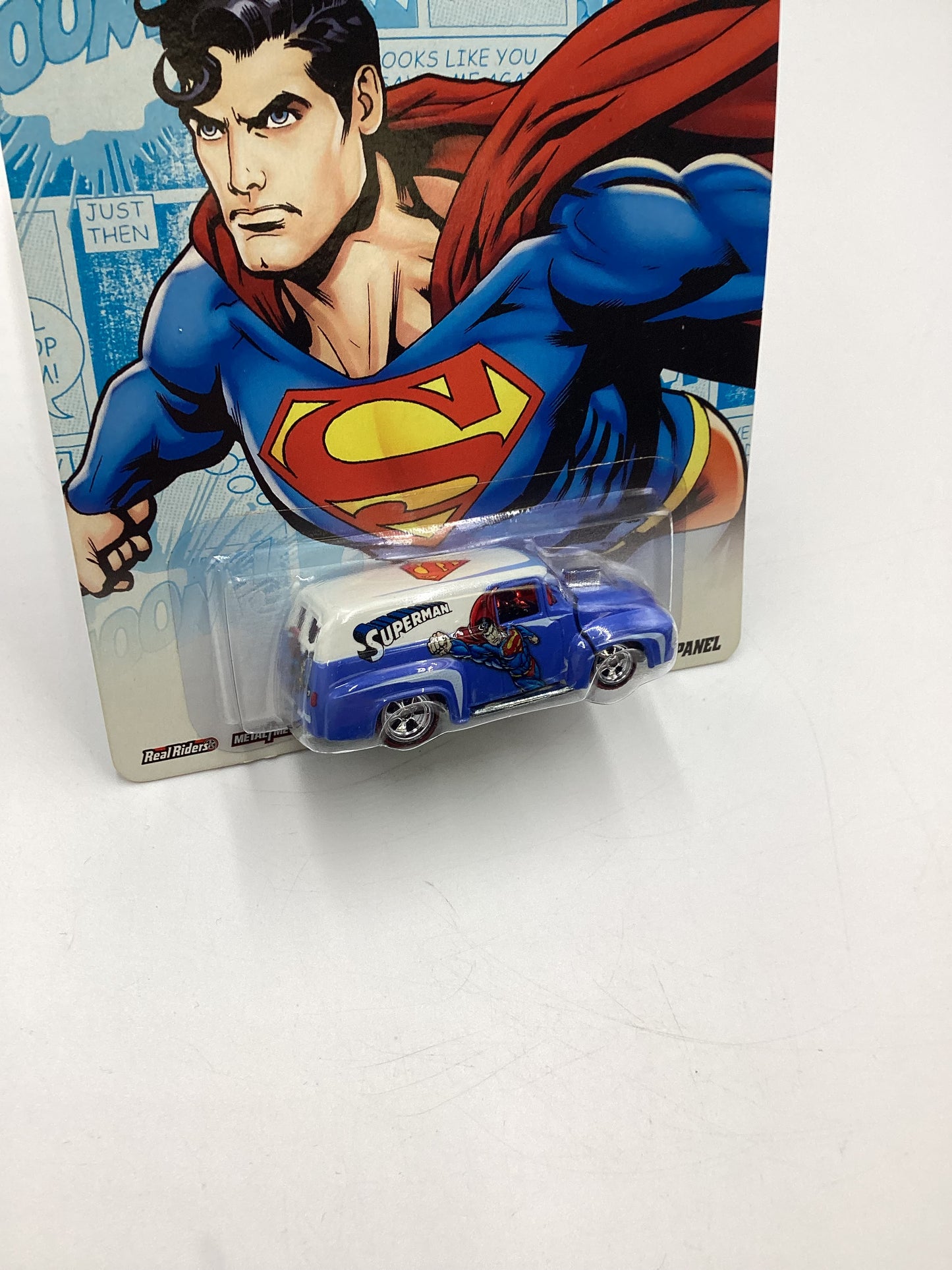 Hot wheels pop culture DC Comics Superman 56 Ford F-100 Panel Blue/White 268B