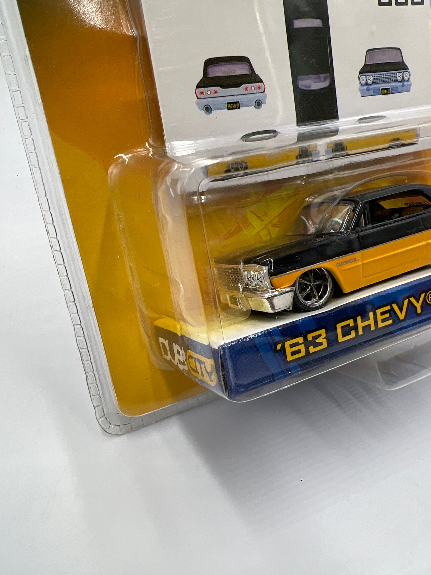 Jada Toys Dub City #90 63 Chevy Impala Yellow/Black 184F