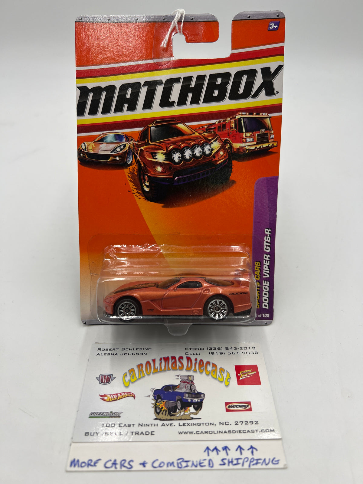 Matchbox #10 2010 Sports Cars Dodge Viper GTS-R Orange 59G