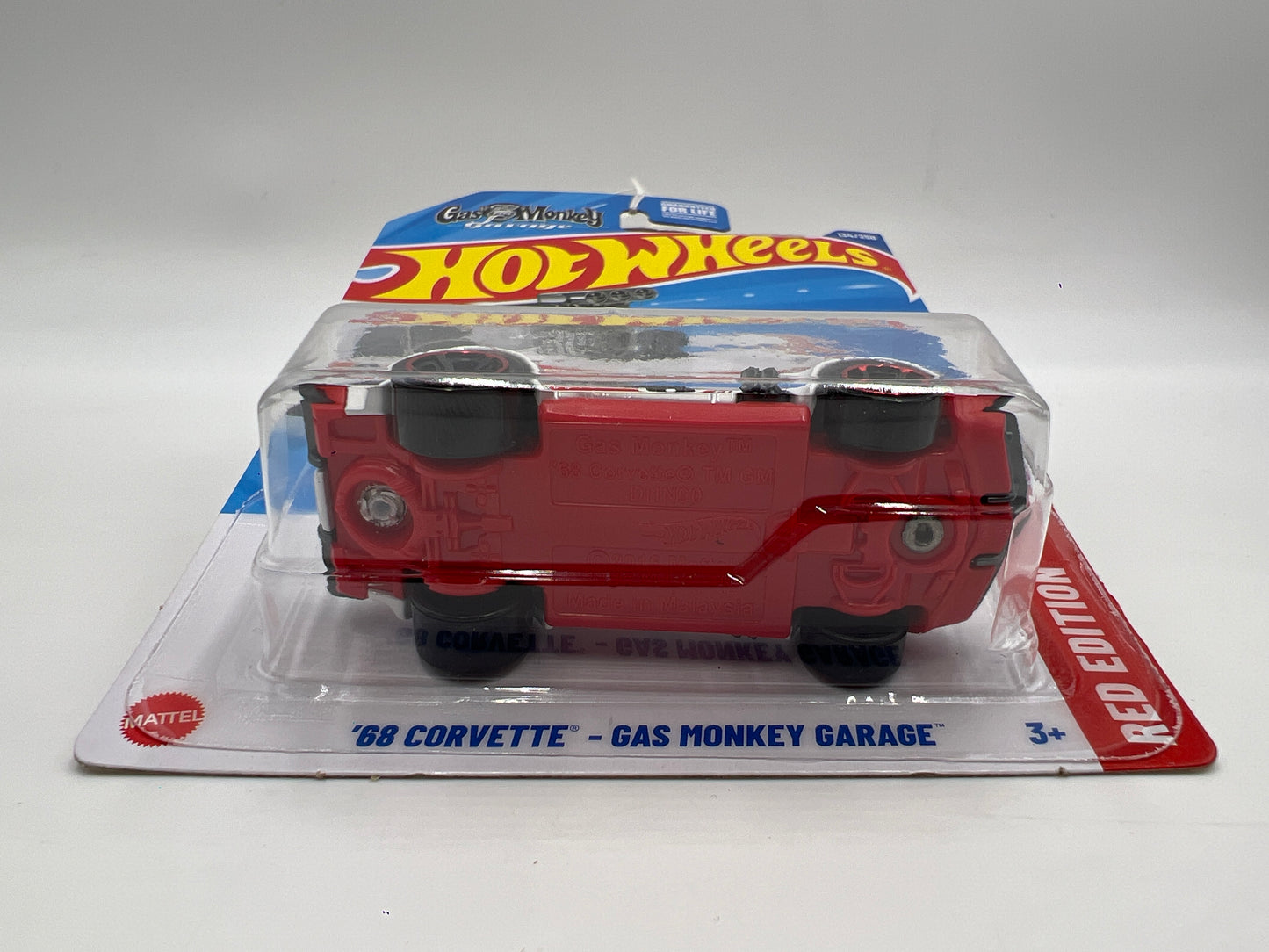 2025 Hot Wheels Target Exclusive Red Edition #134 68 Corvette Gas Monkey Garage White 143C