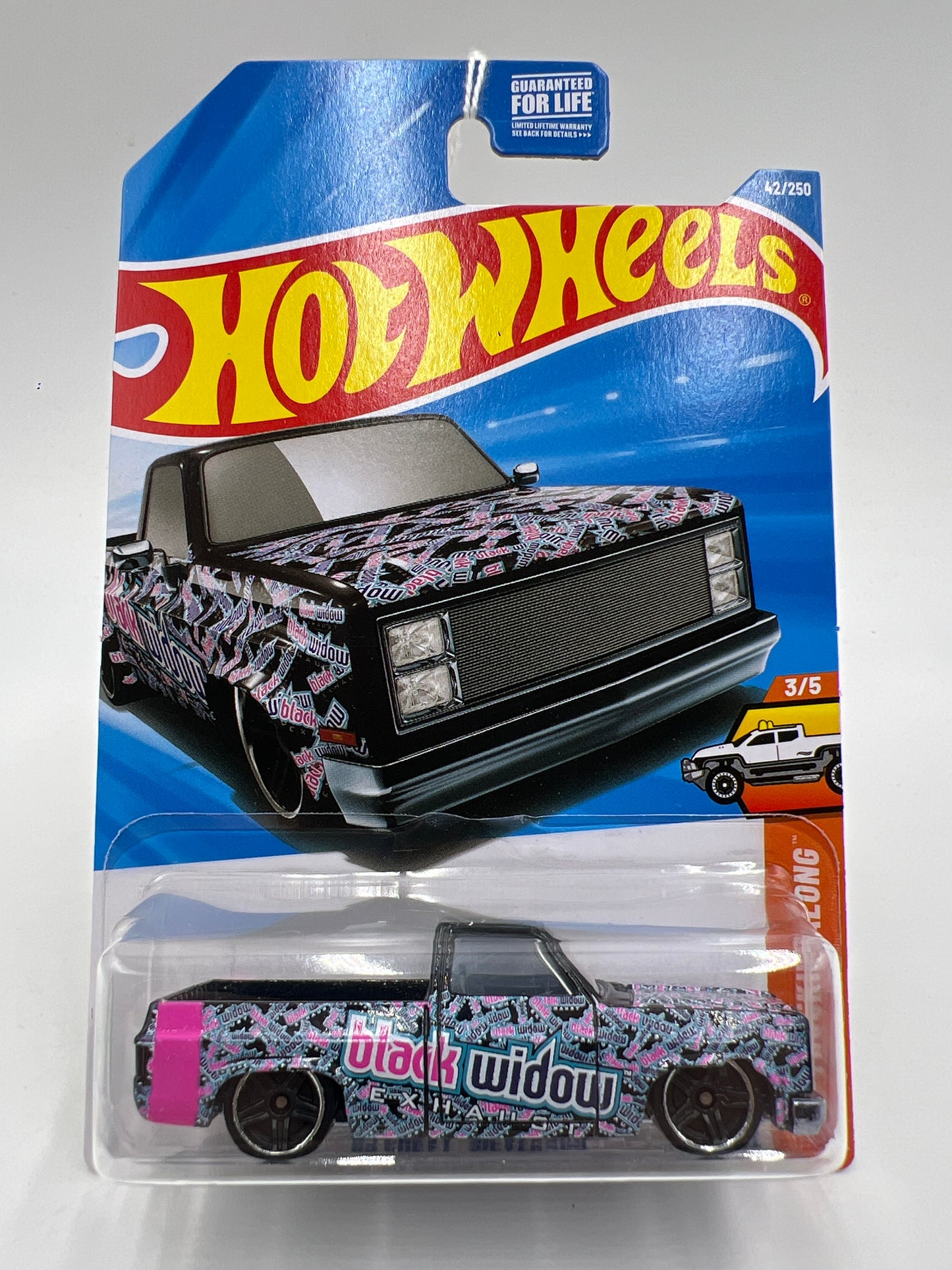 2026 Hot Wheels B Case Truckin Along #42 83 Chevy Silverado Black Widow