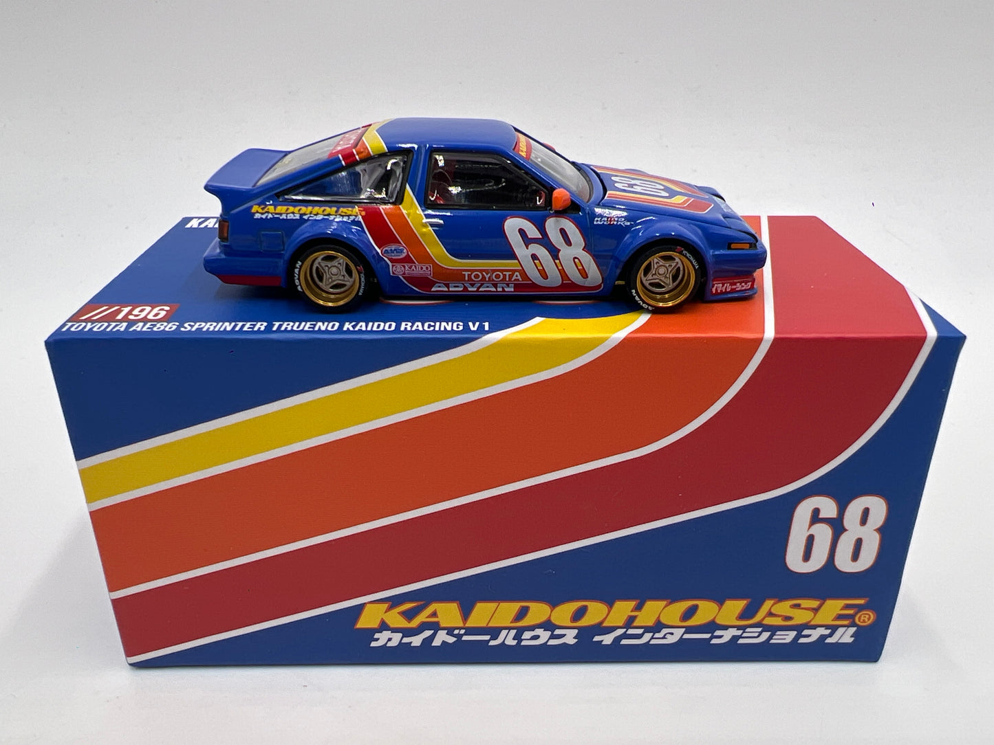 Mini GT Kaido House #196 Toyota AE86 Sprinter Trueno Kaido Racing V1 Blue