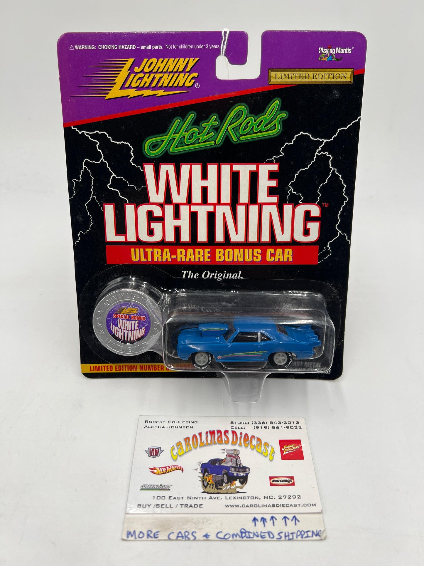 Johnny Lightning White Lightning Chase Hot Rods #287 1969 Pro Street Camaro Blue