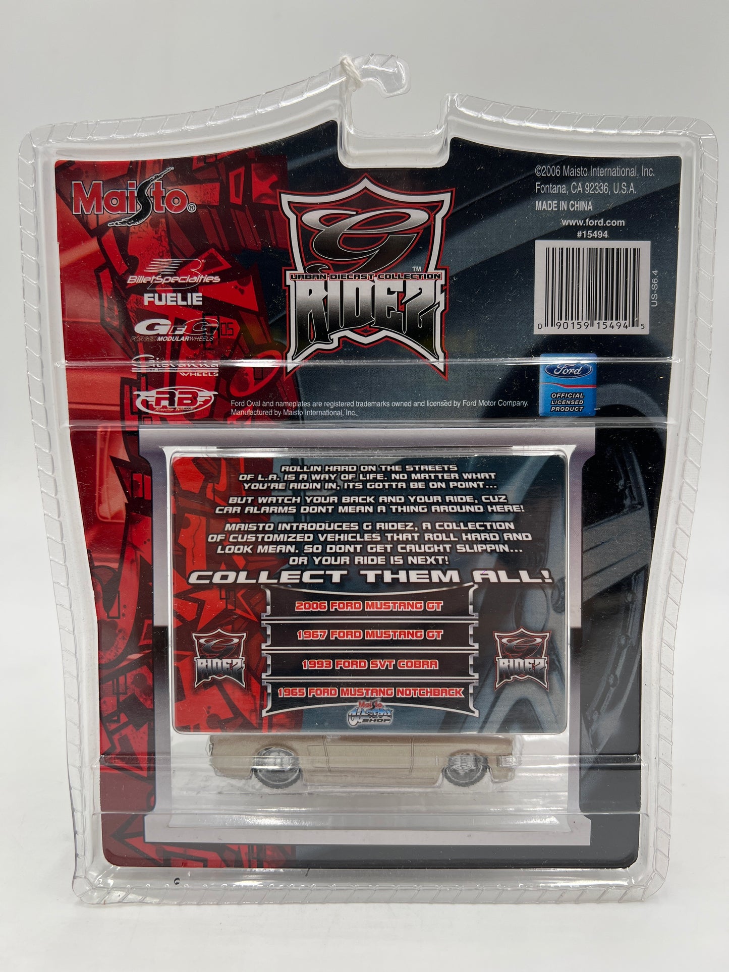 Maisto G Ridez 1965 Ford Mustang Notchback Gold 182H