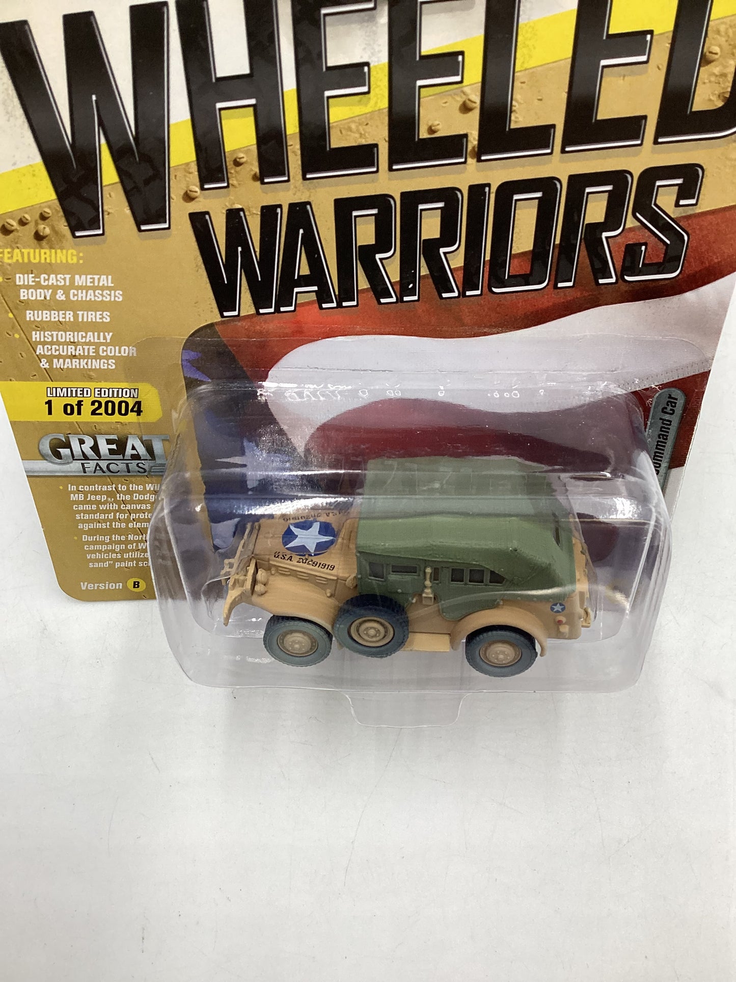 Johnny Lightning Wheeled Warriors WWII Dodge WC57Command Car 219B