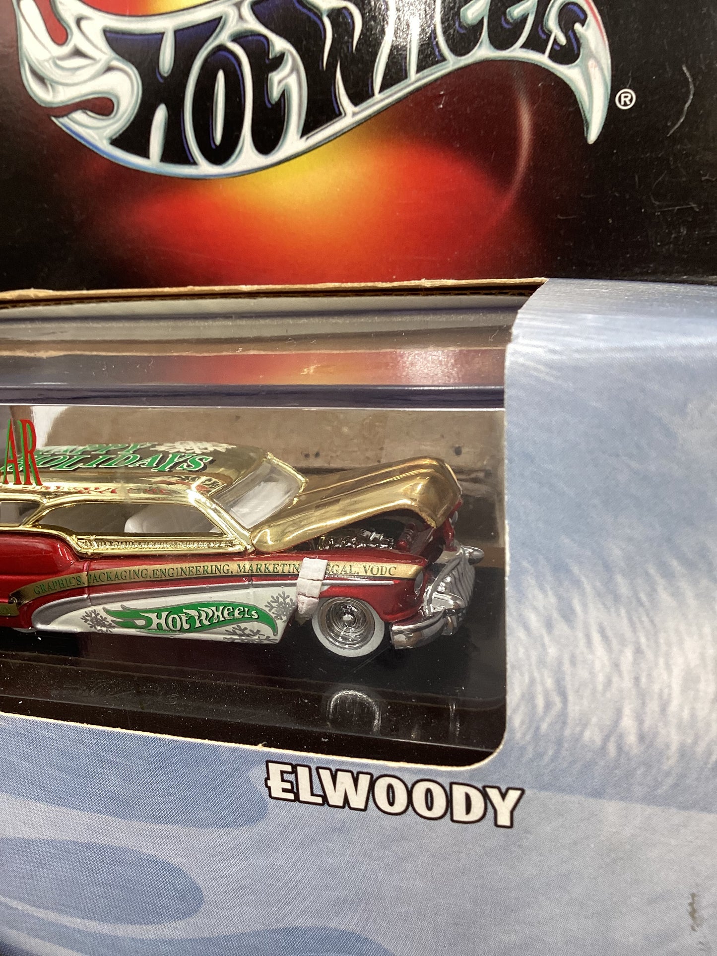 Hot Wheels Premium 100% Black Box Elwoody 2001 Employee Christmas Car VHTF