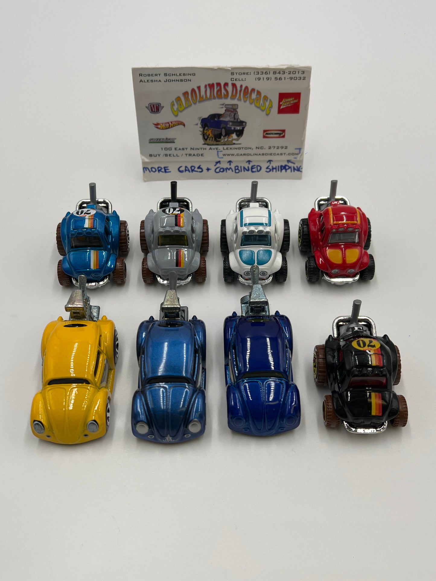 Hot Wheels Loose Lot of 8 Tooned 70 Volkswagen Baja Bug / Volkswagen Beetle W/Exclusives! EE9