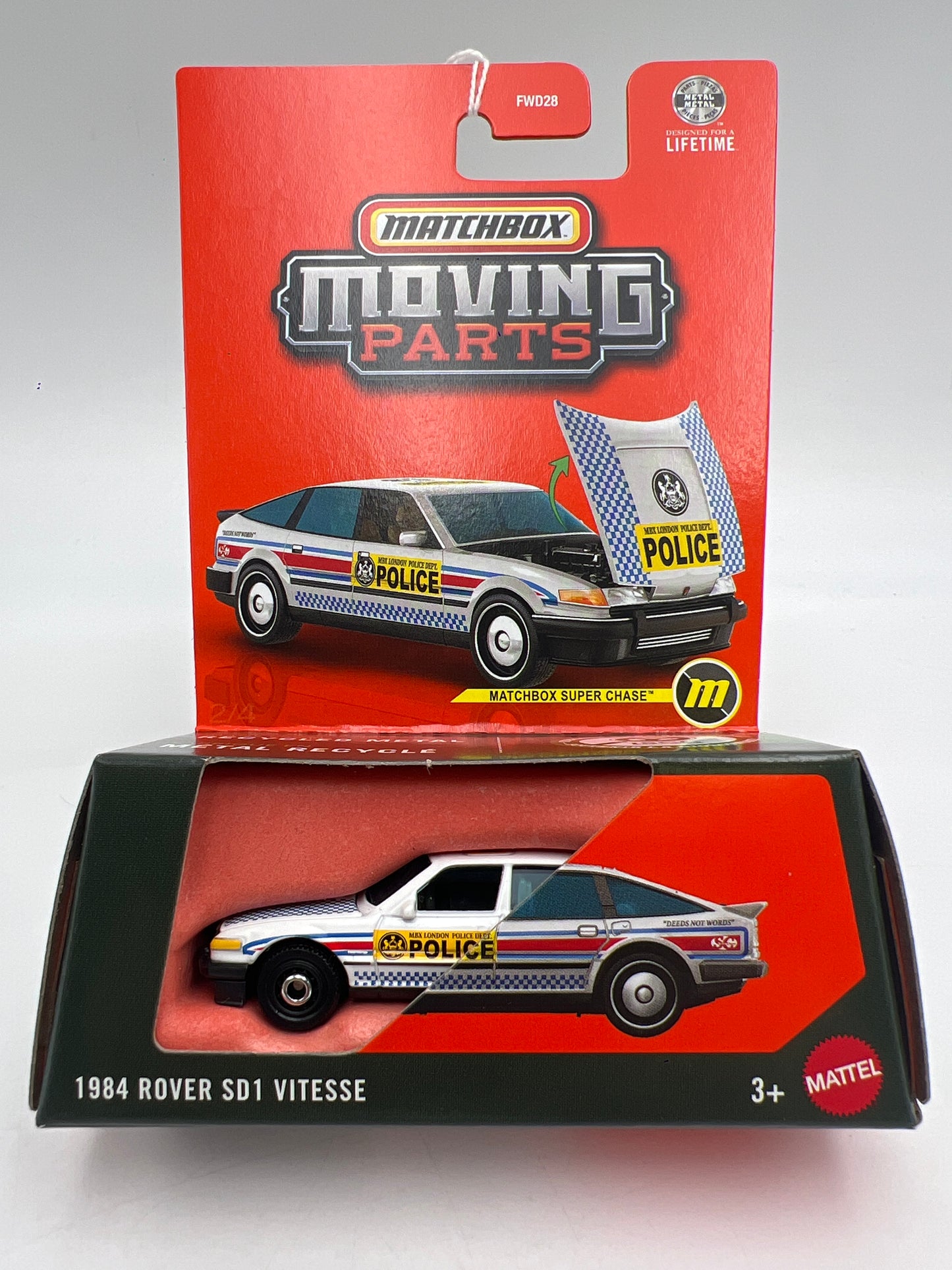 2026 Matchbox Moving Parts SUPER CHASE #2 1984 Rover SD1 Vitesse Police White