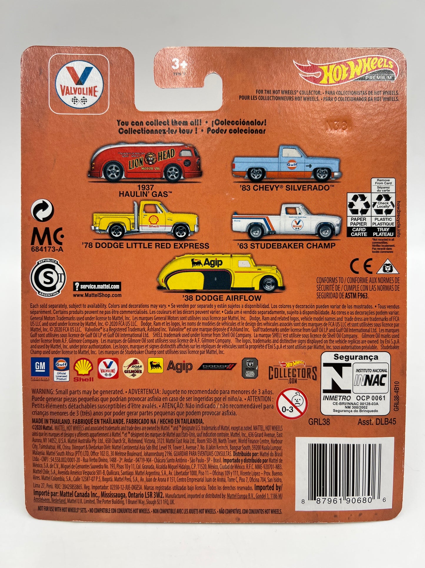Hot Wheels Premium Vintage Oil #4 63 Studebaker Champ Valvoline White 241i