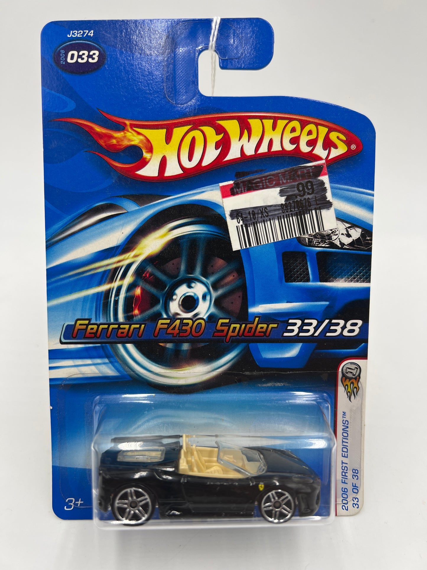 2006 Hot Wheels First Editions #033 Ferrari F430 Spider Black