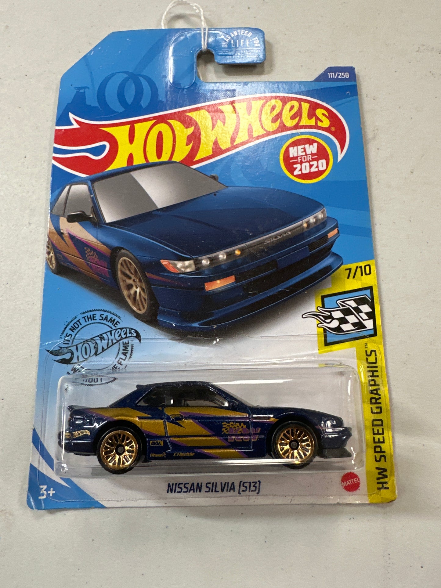 2020 hot wheels #111 Nissan Silvia (S13) Blue  82H
