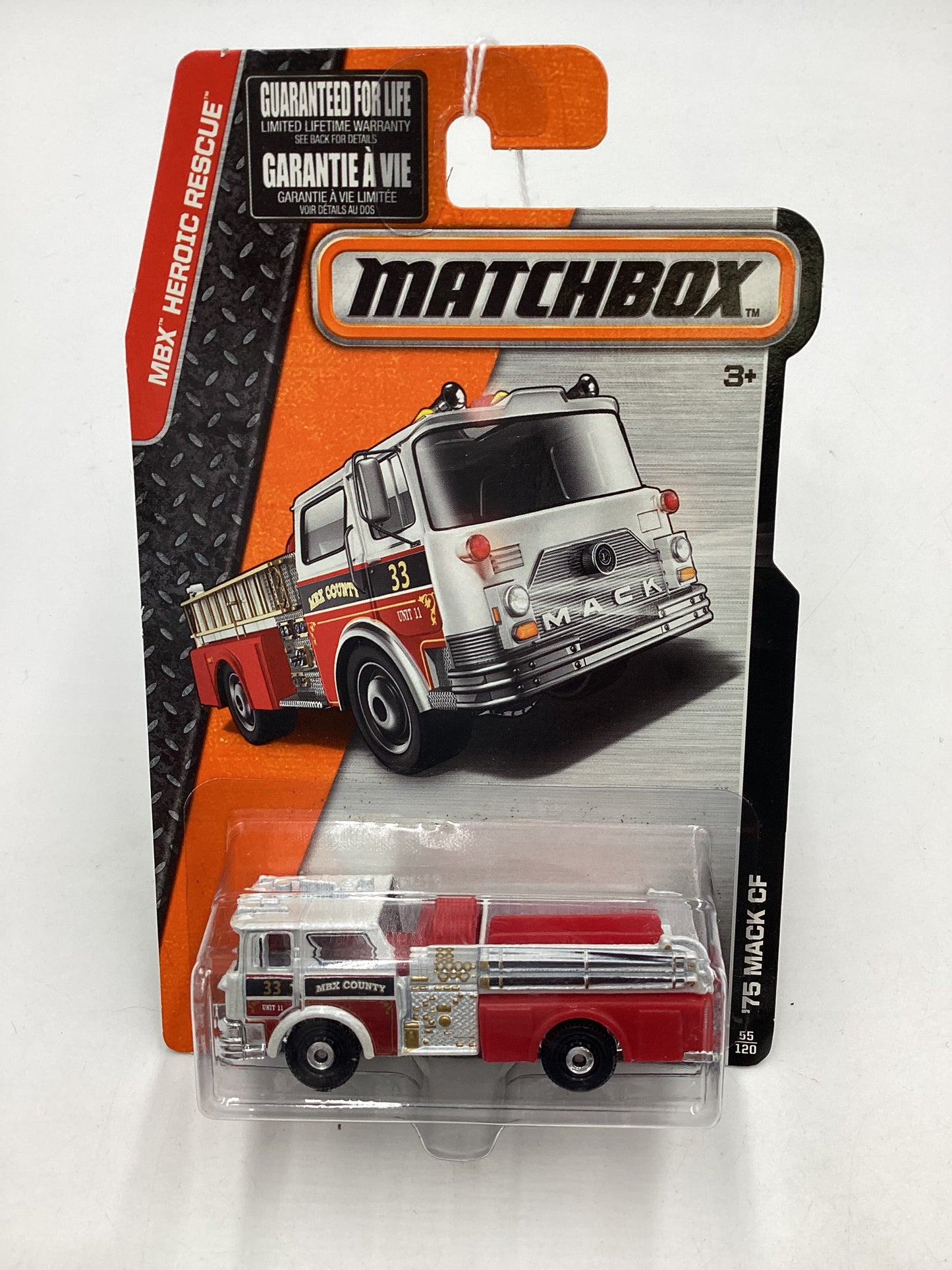 2014 Matchbox MBX Heroic Rescue 75 Mack CF #55 208D