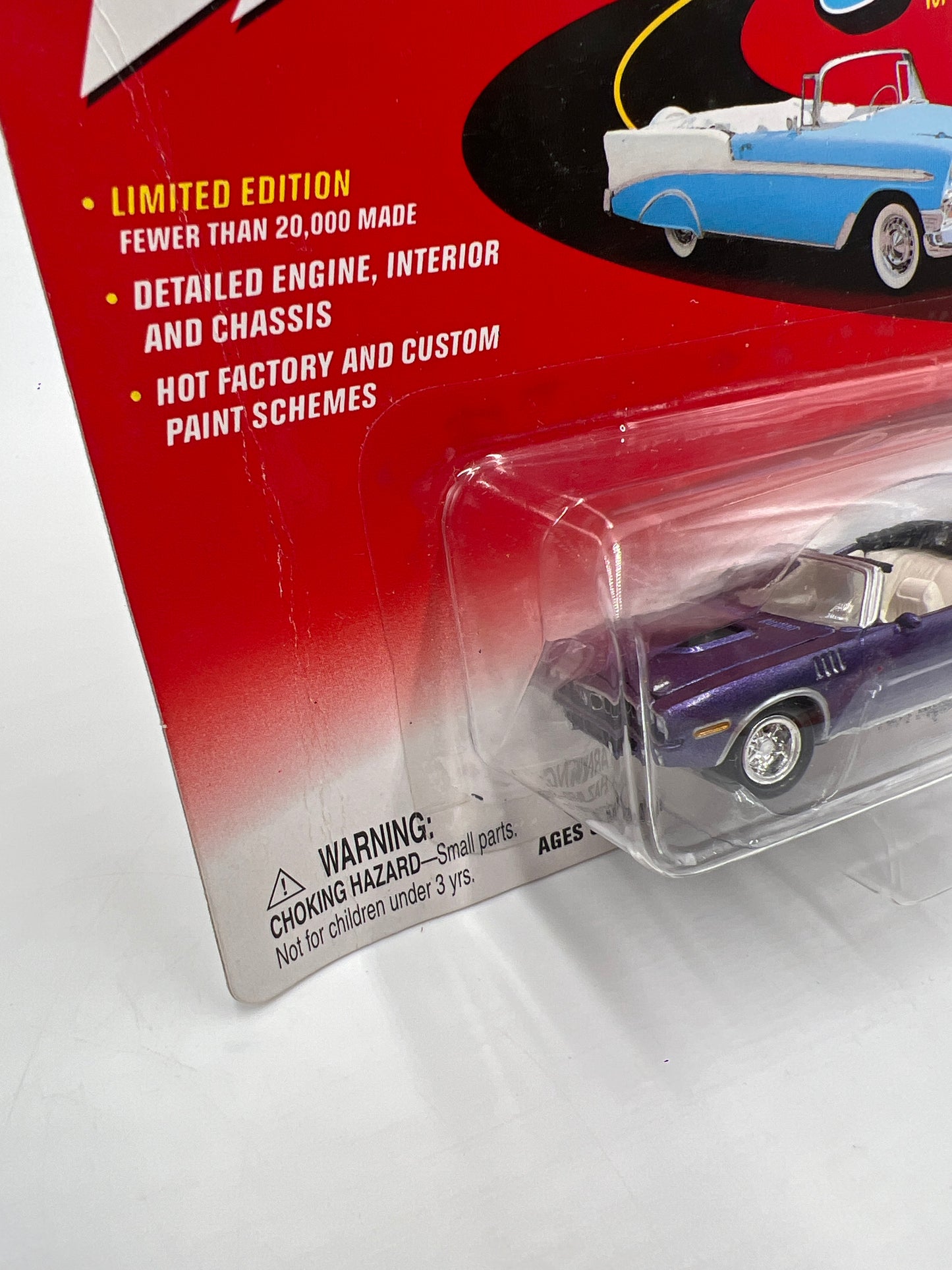 Johnny Lightning Ragtops 1971 Plymouth Hemi Cuda Purple Bad Card 228G