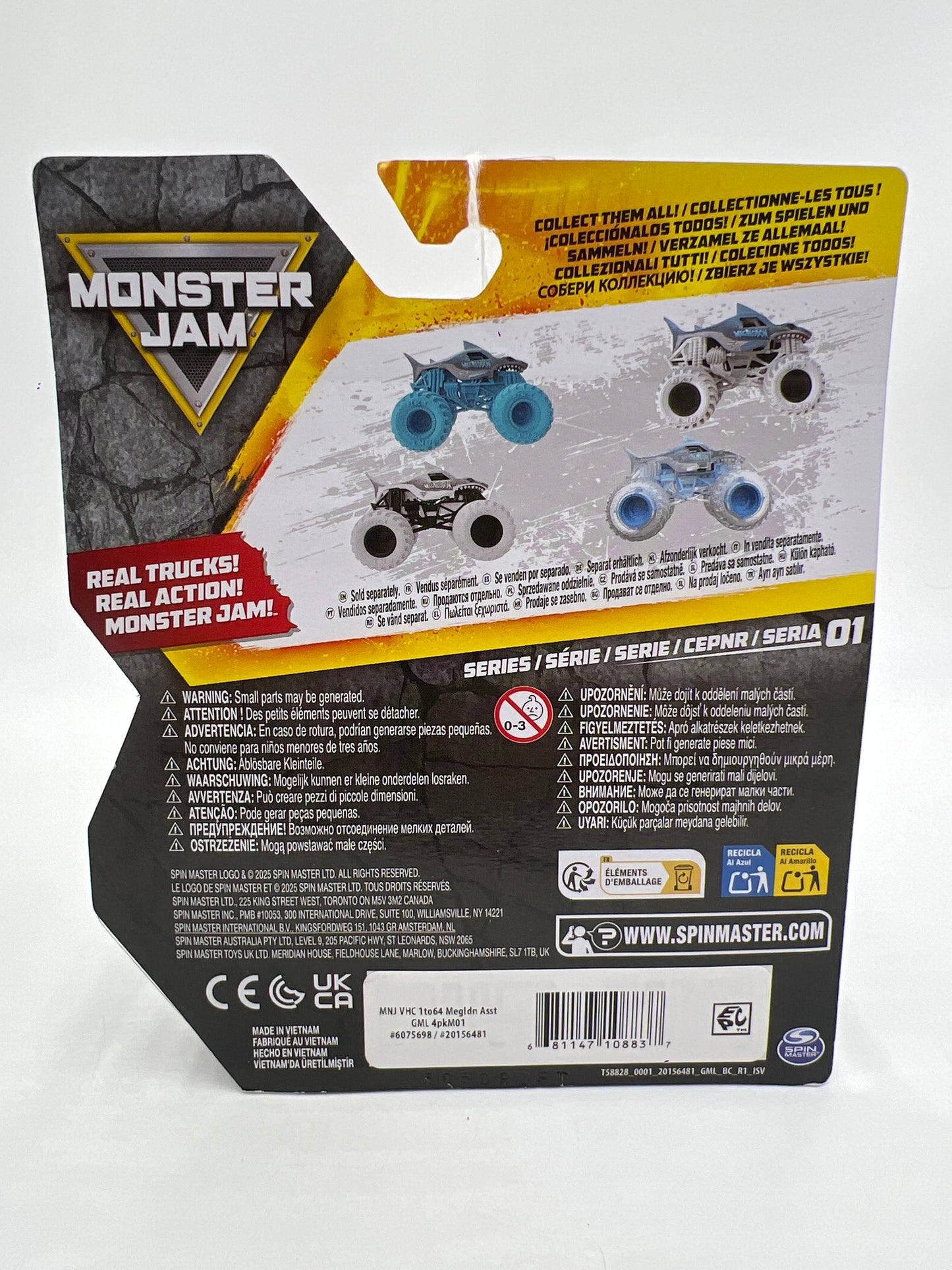 Monster Jam Series 1 Megalodon Blue W/Clear Tires 126E