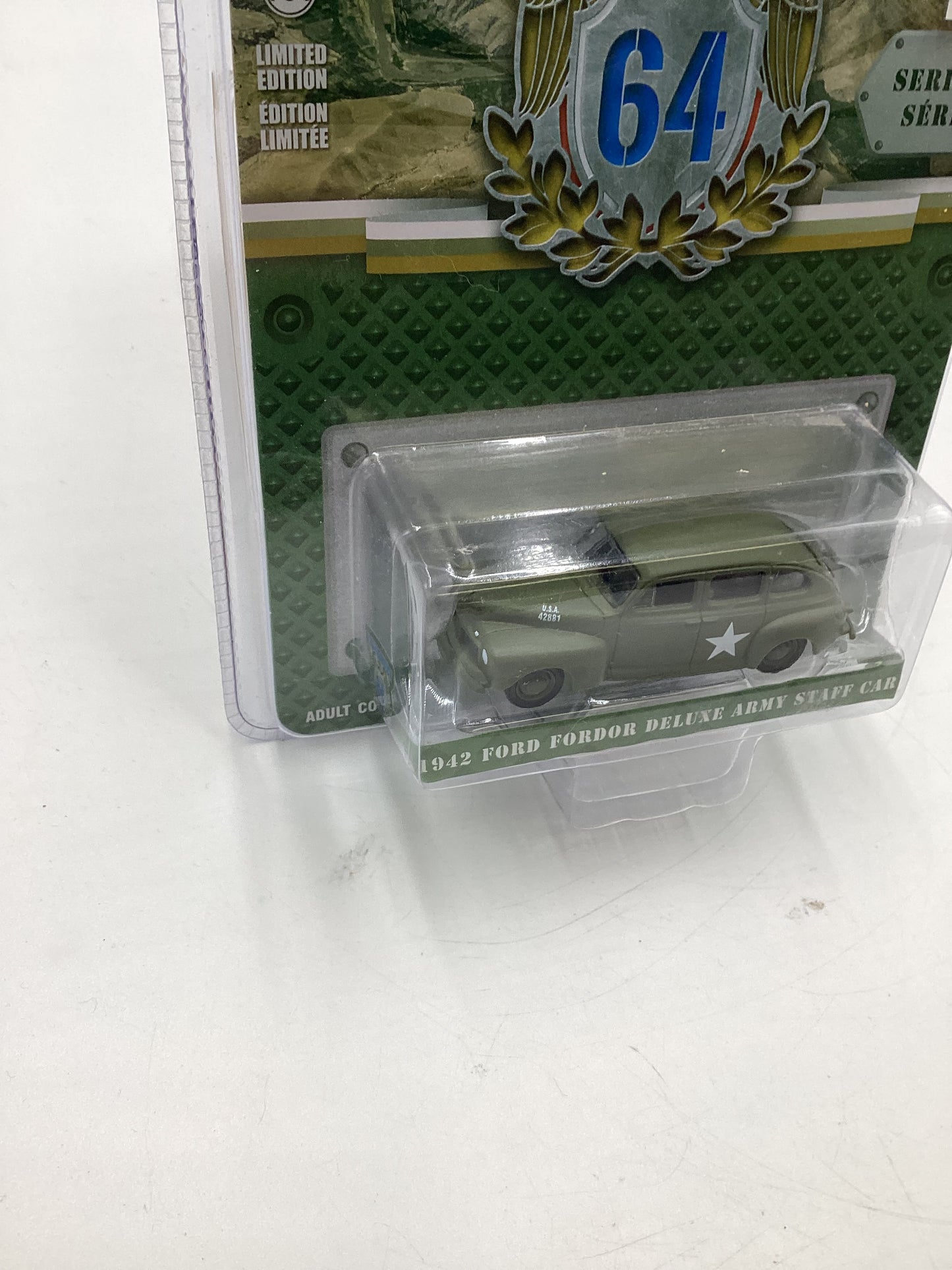 Greenlight GL Battalion 64 Series 4 Ford Fordor Army Staff Car Green 176F