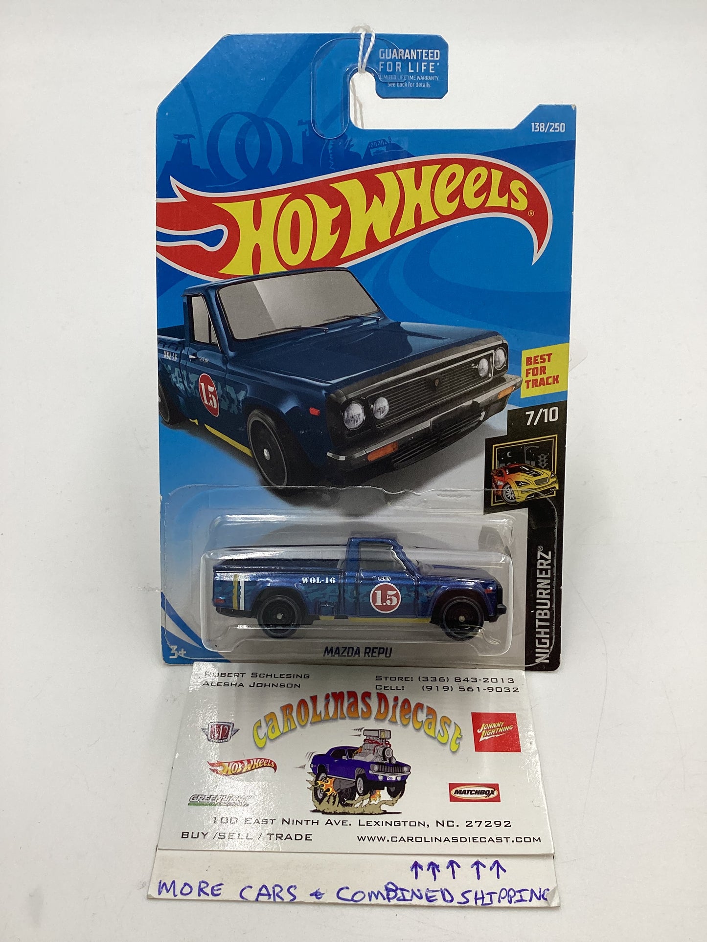 2019 Hot Wheels Nightburnerz #138 Mazda Repu Blue