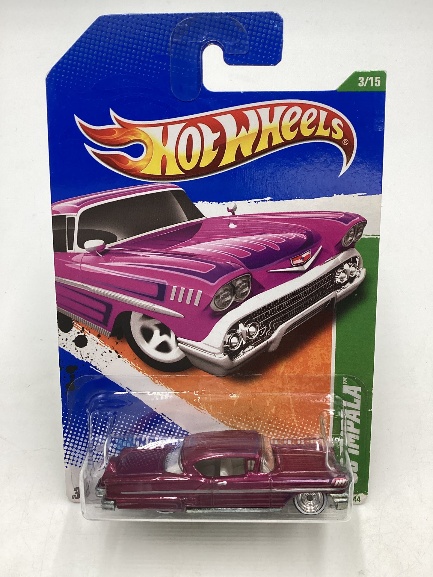 2011 Hot wheels Super Treasure Hunt #53 58 Impala W/ Protector