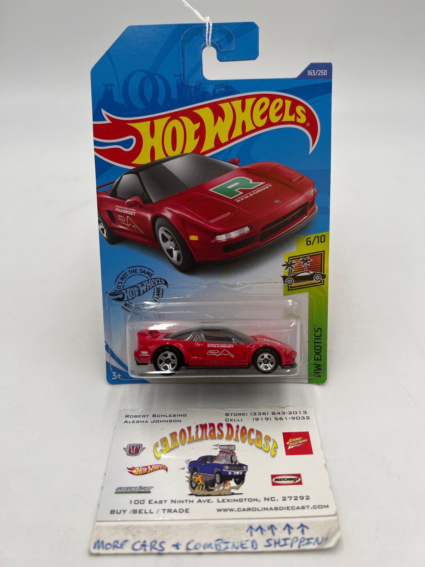 2020 Hot Wheels Exotics #163 90 Acura NSX Red 105G