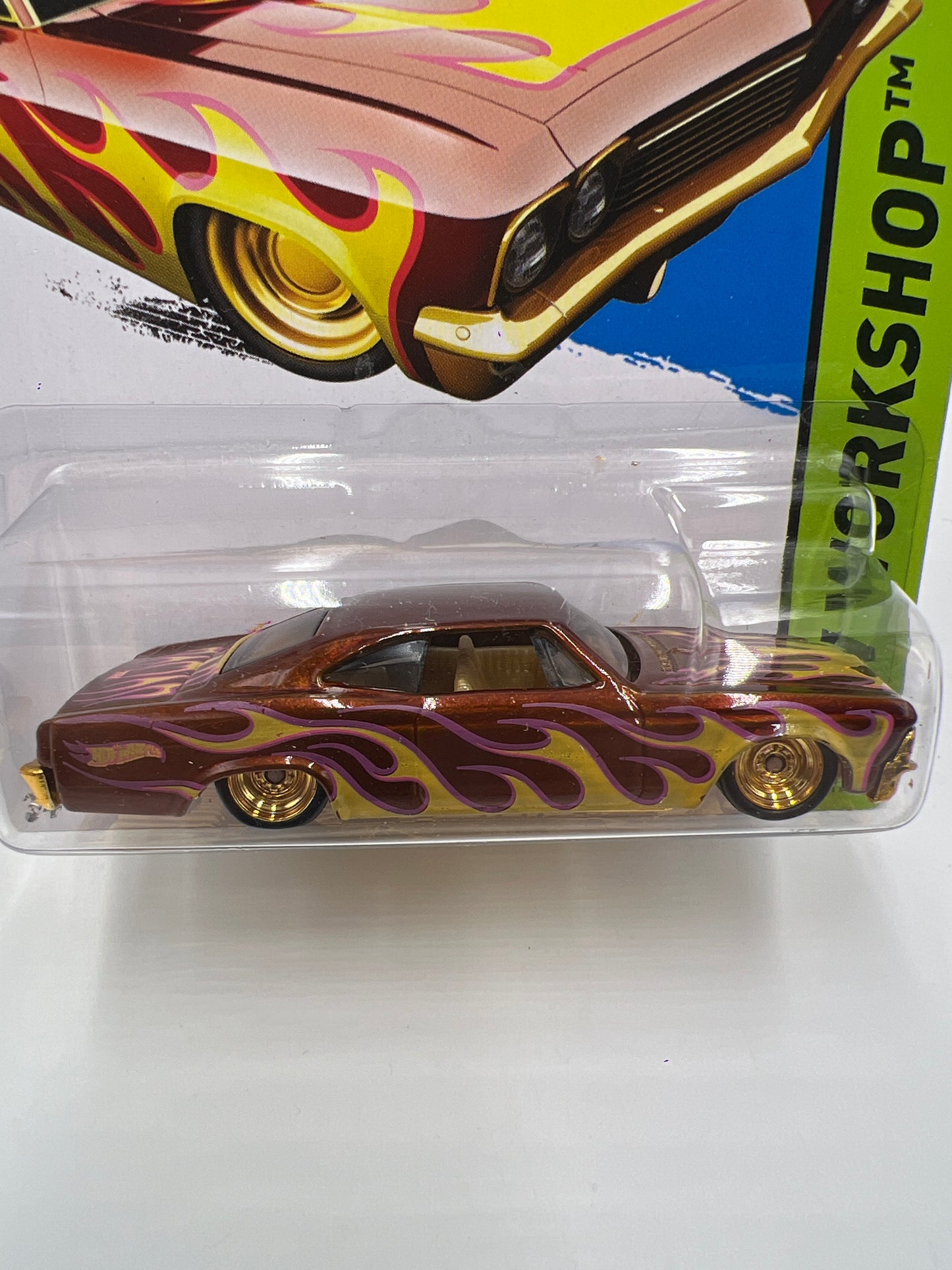2014 Hot Wheels Super Treasure Hunt #218 65 Chevy Impala W/Protector 2