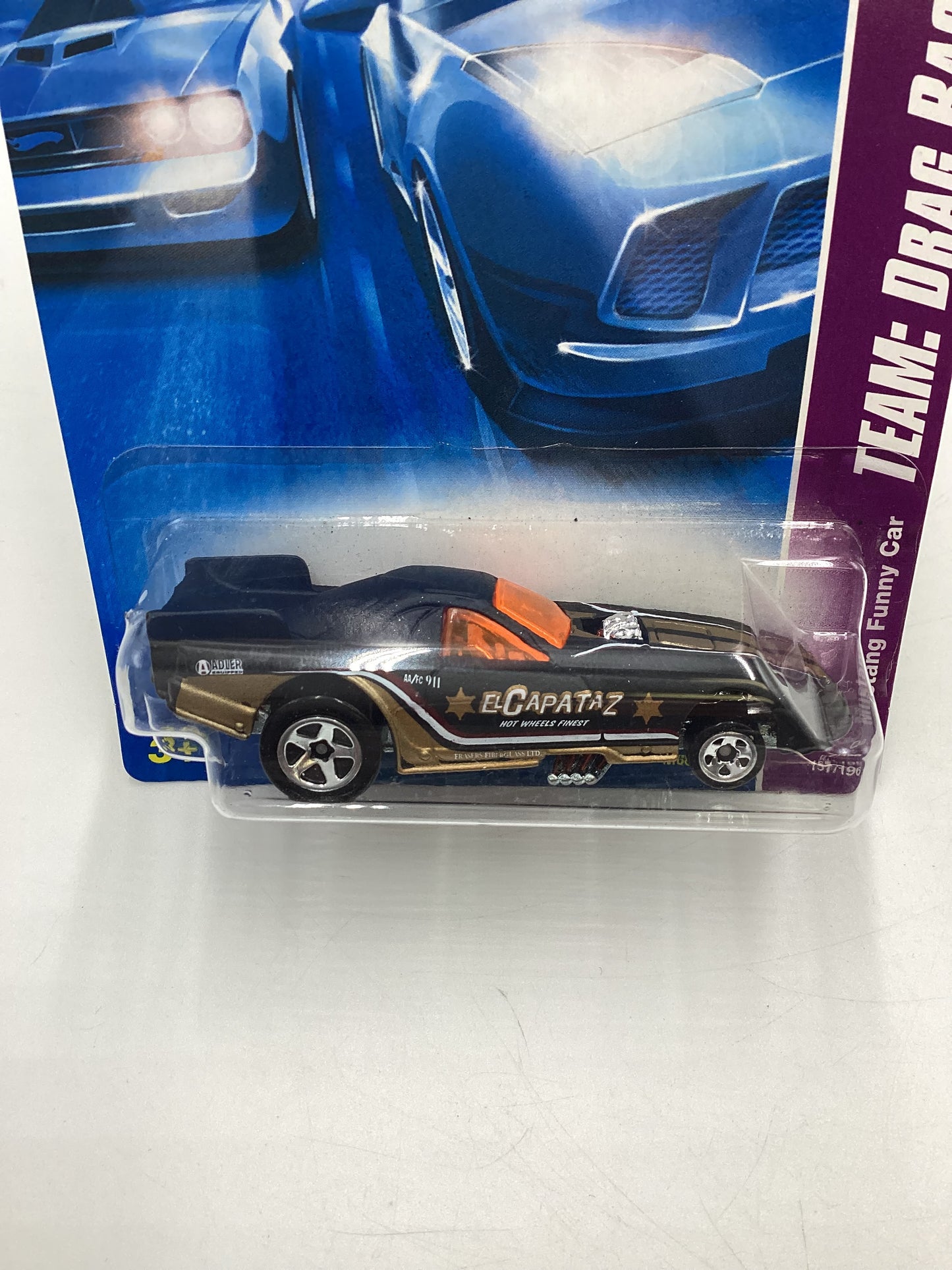 2008 Hot Wheels HW Team: Drag Racing #157 Mustang Funny Car Matte Black 35F