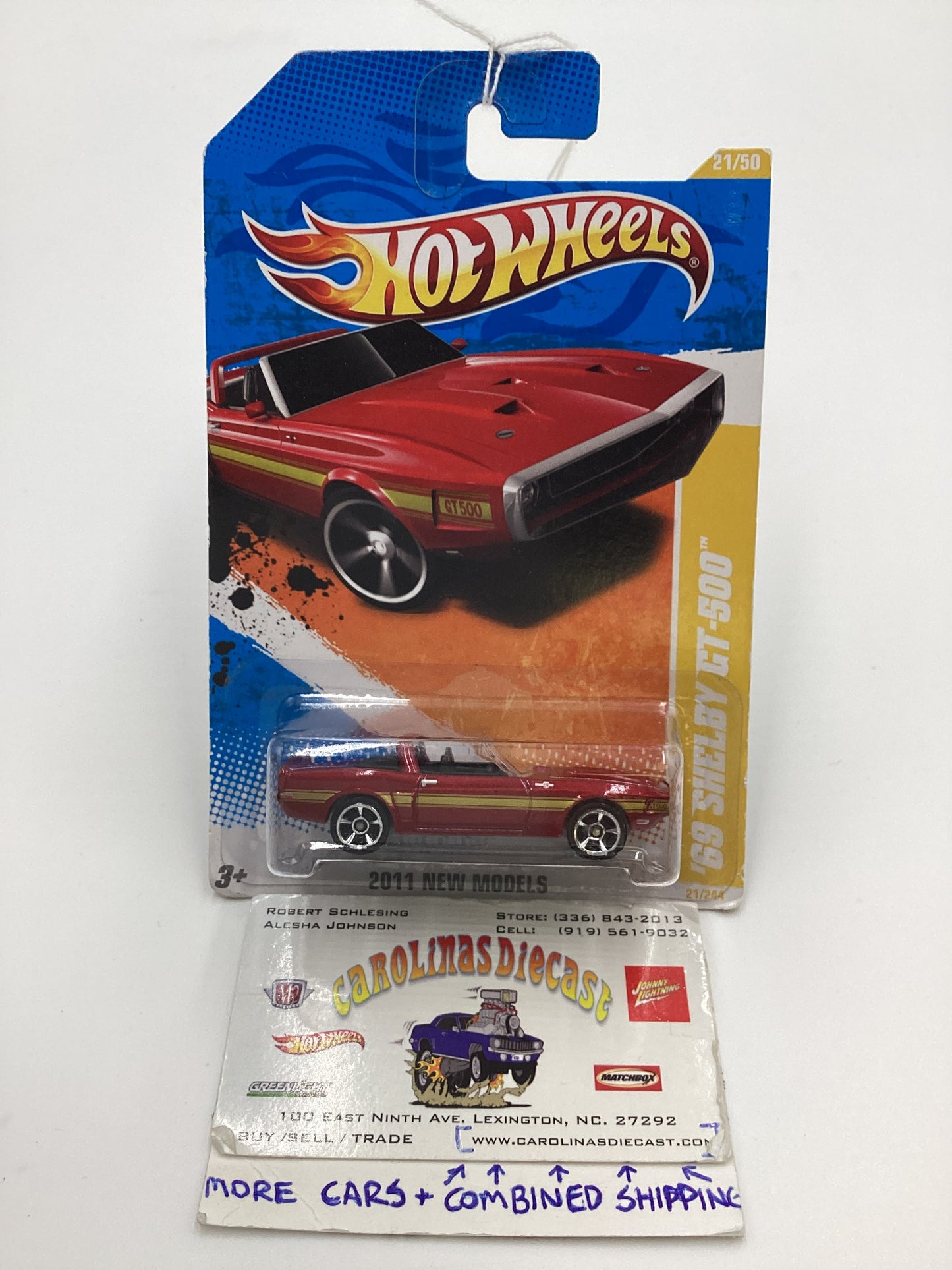 2011 Hot Wheels #21 69 Shelby GT-500 Red 25D