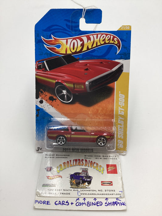 2011 Hot Wheels #21 69 Shelby GT-500 Red 25D