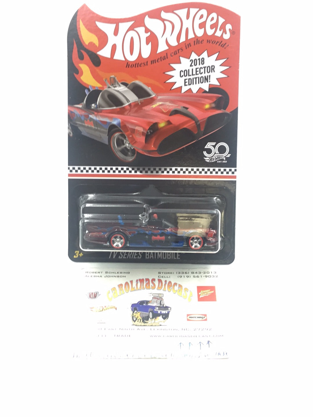 2018 Mail In Hot wheels 1966 TV Series Batmobile with Protector