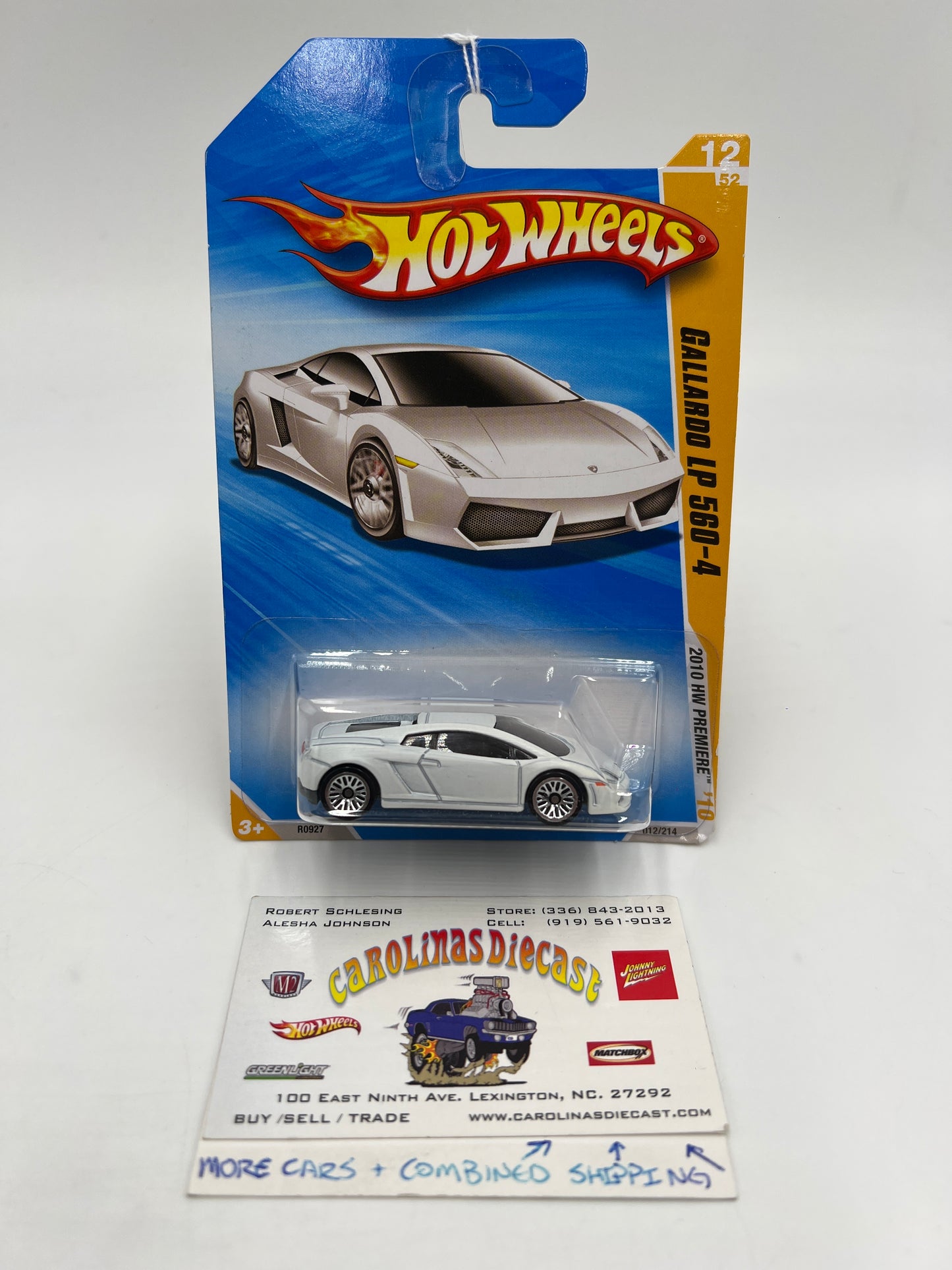 2010 Hot Wheels Premiere #12 Lamborghini Gallardo LP 560-4 White 102A