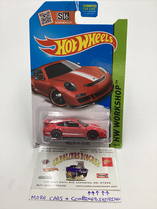 2015 Hot Wheels #196 Porsche 911 GT3 Red 99B