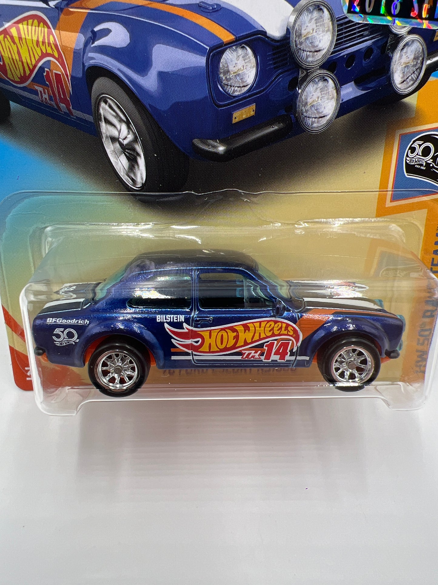 2018 Hot Wheels Factory Sealed Super Treasure Hunt 70 Ford Escort RS1600 Blue W/Protector
